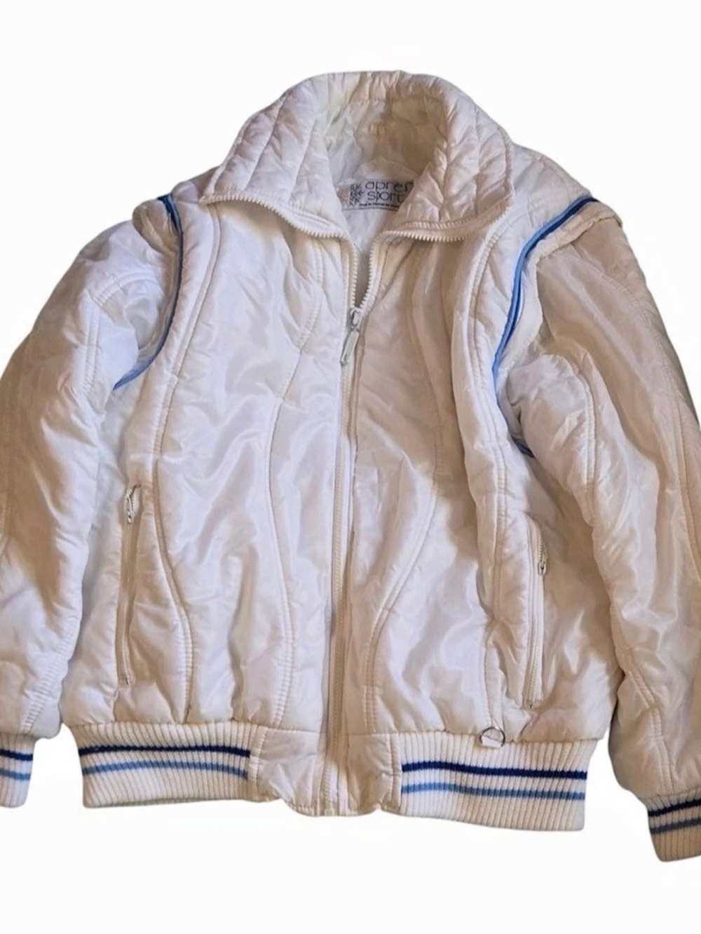 Après Sport Copper & Oak White & blue accents puffer Jacket S/M